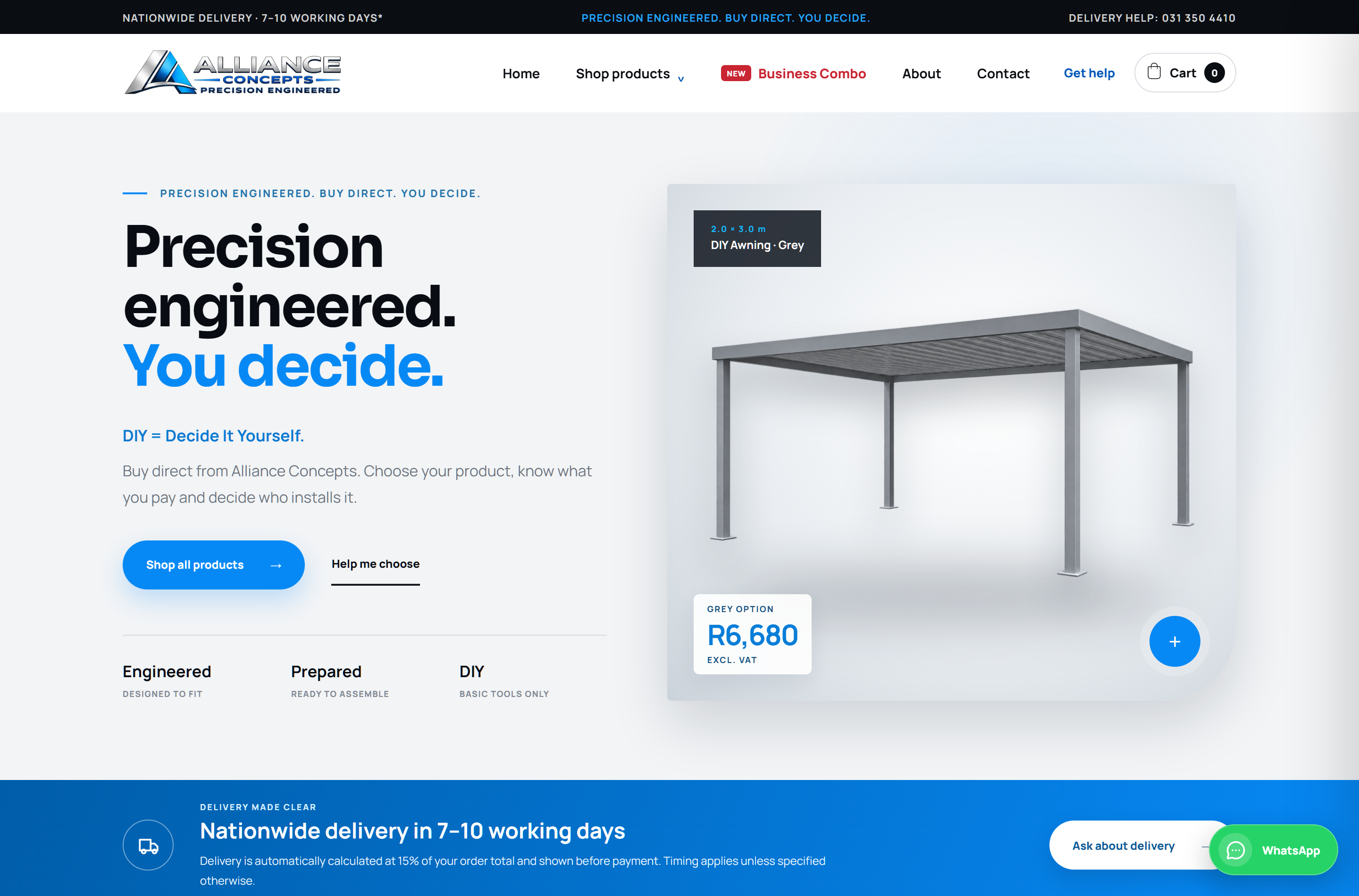 Alliance Concepts desktop website preview